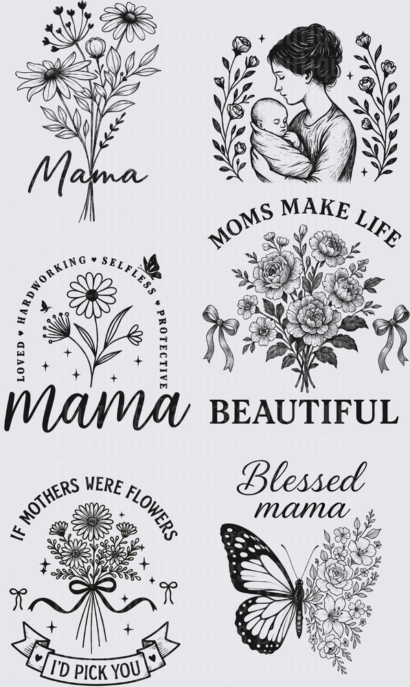 Retro mom flowers