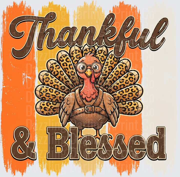 Striped Thankful & Blessed