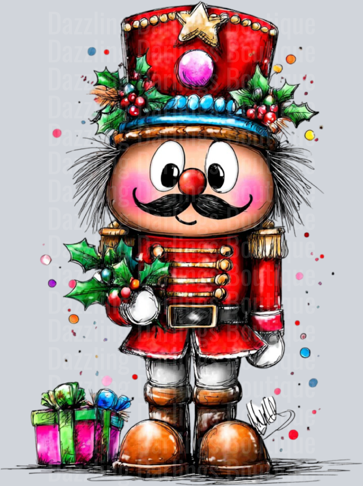 Hand-drawn Christmas Nutcracker