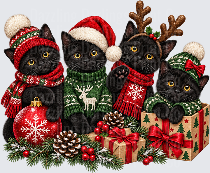 Black Cat Christmas Sweaters