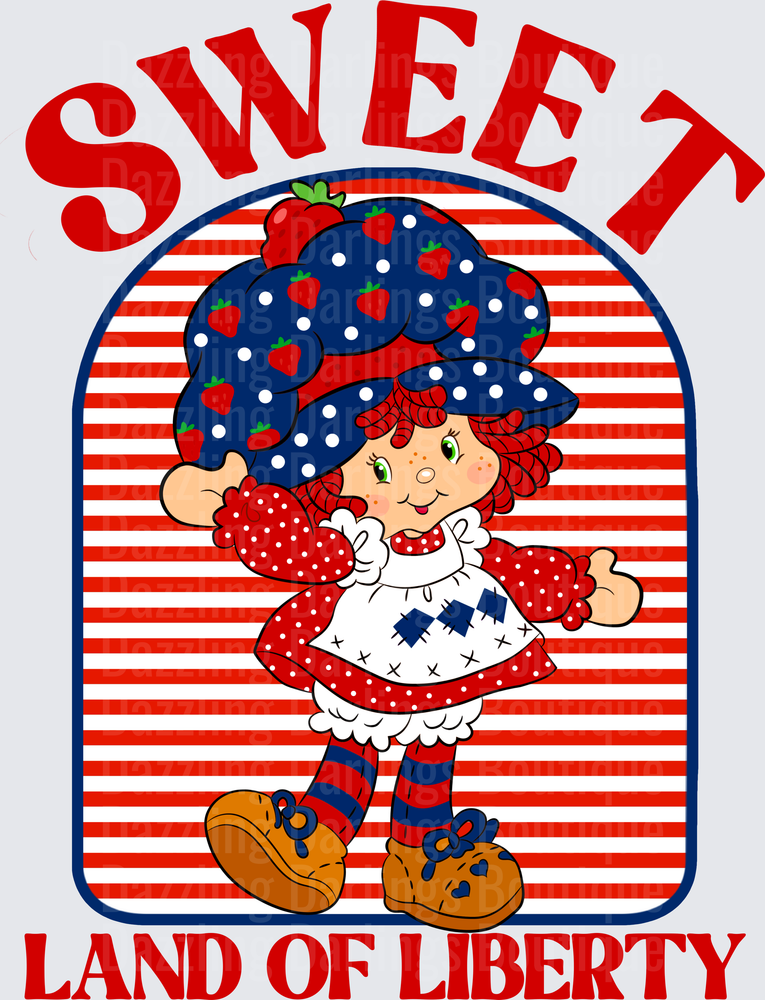 Strawberry Shortcake Sweet Land of Liberty Patriotic Design