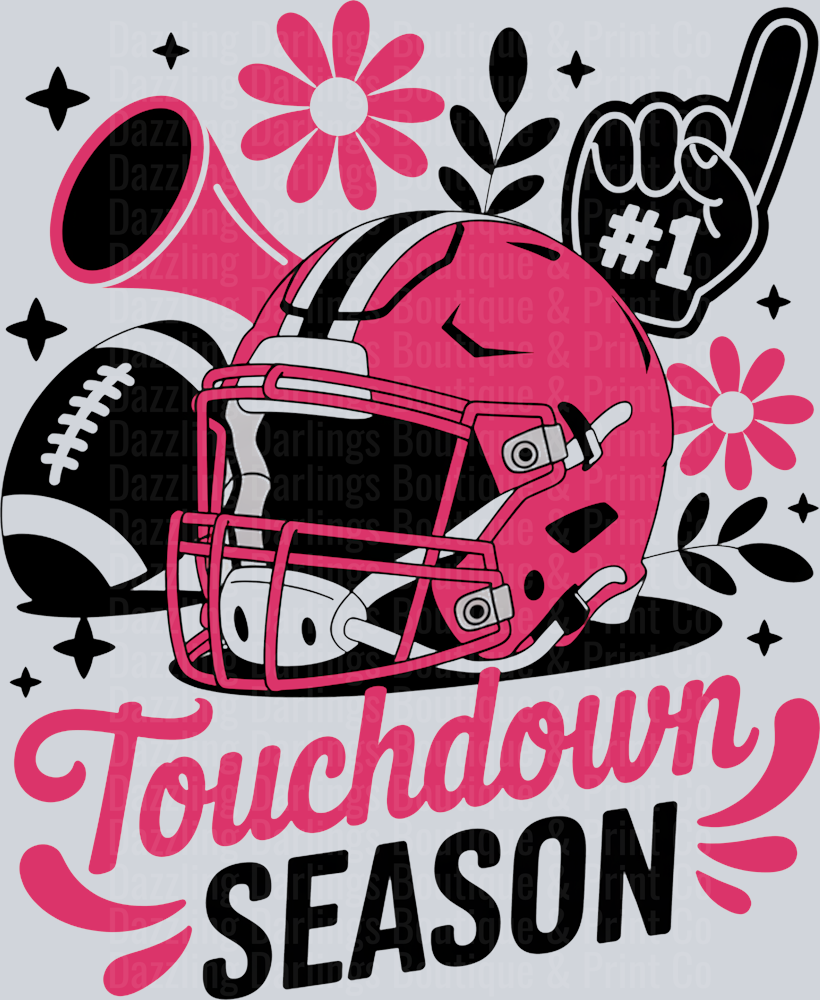 Touchdown Season Pink Helmet Megaphone Foam Finger