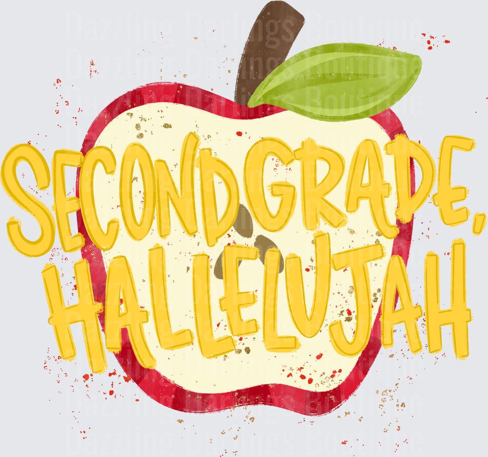 Second Grade Hallelujah Red Apple Teacher Design