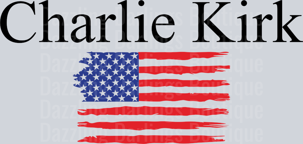 Charlie Kirk Serif Distressed Flag