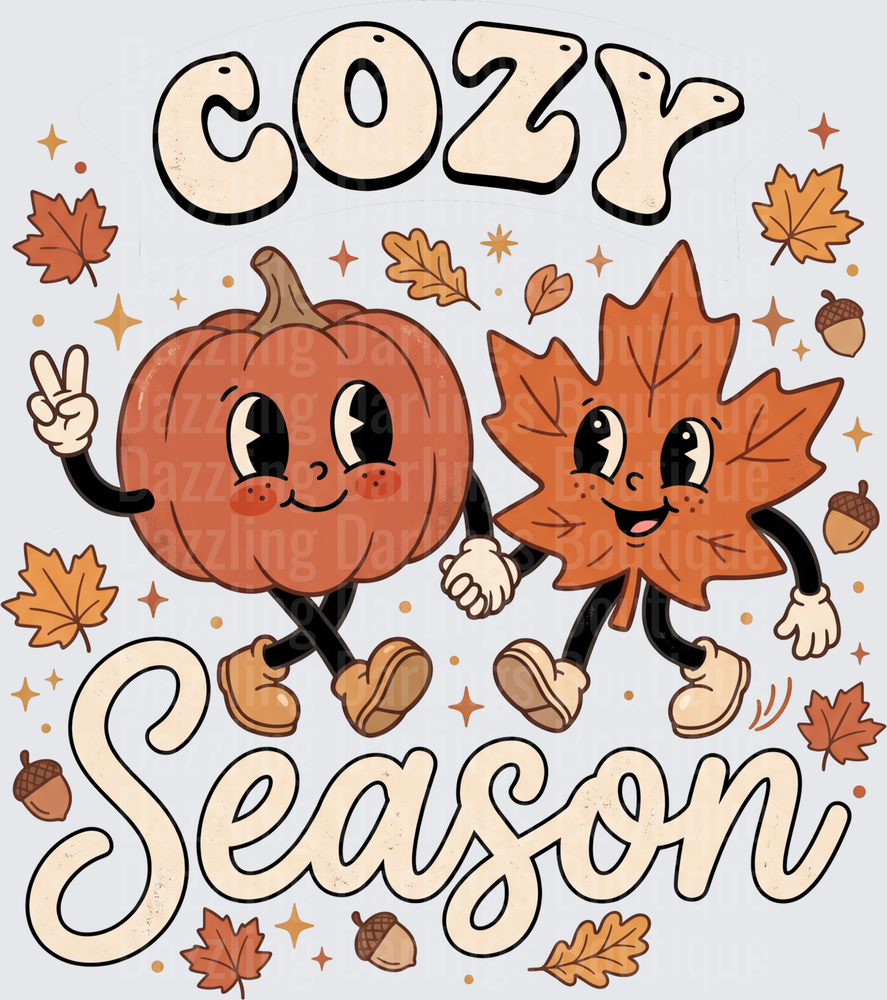 Cozy Season Pumpkin and Leaf