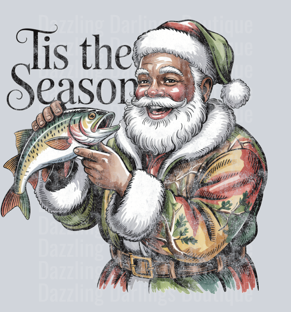 Darker skin tone Santa fishing  - Copy