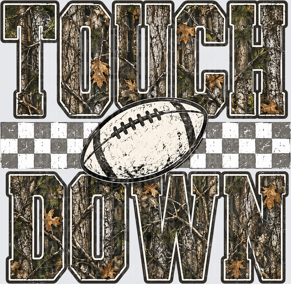 Camo Touch Down Football