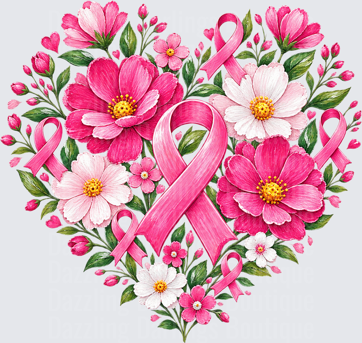 Floral Ribbon Heart