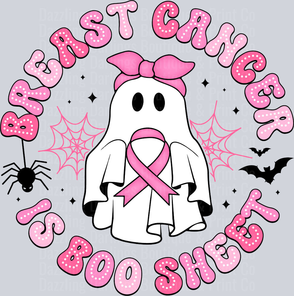 BREAST CANCER AWARENESS RIBBON CANCER IS BOO SHEET