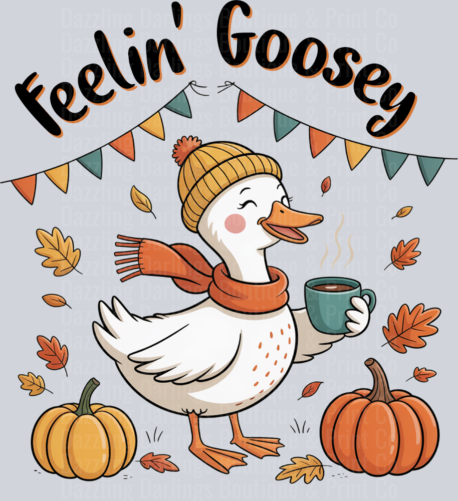 HALLOWEEN FALL DTF TRANSFER FEELIN' GOOSEY
