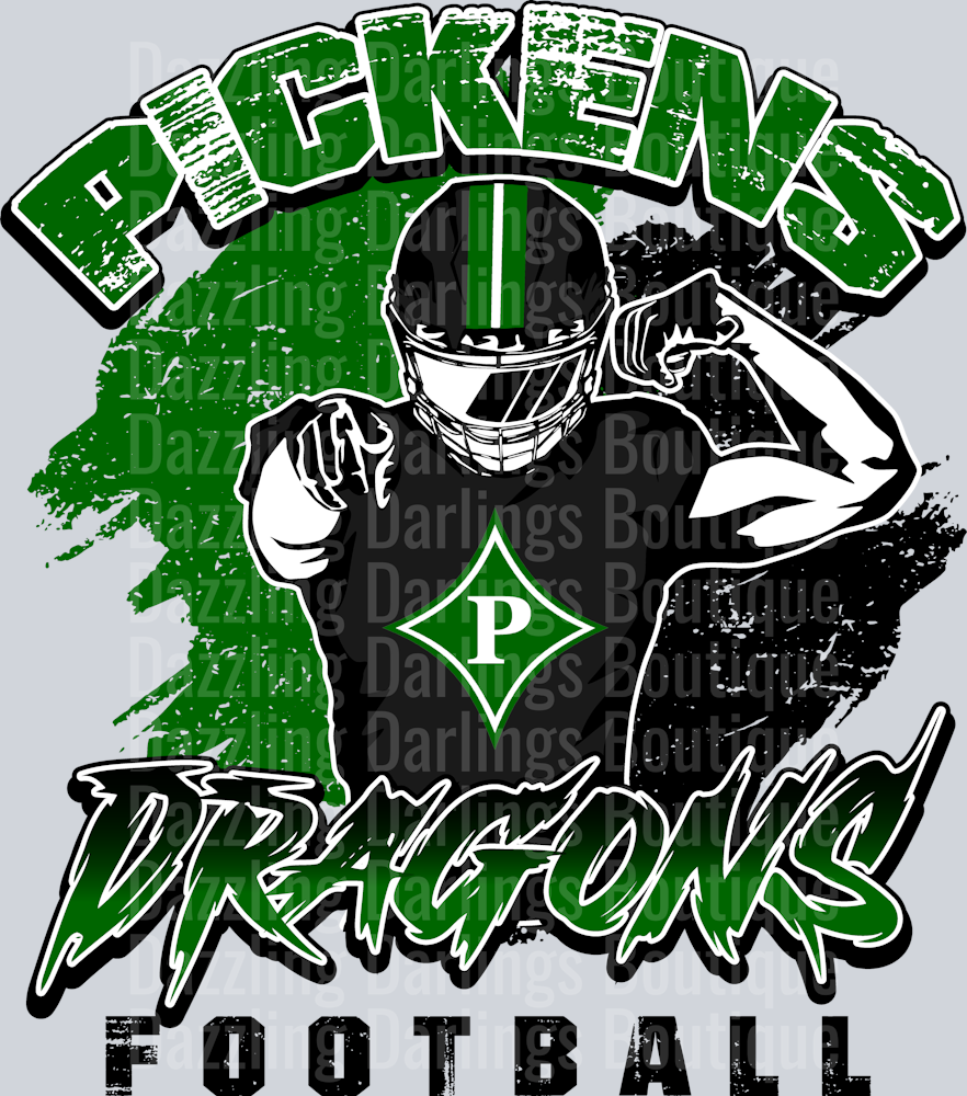 PICKENS DRAGONS DTF TRANSFER FOOTBALL PLAYER