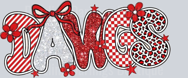 Georgia Bulldogs DAWGS Doodle Letters