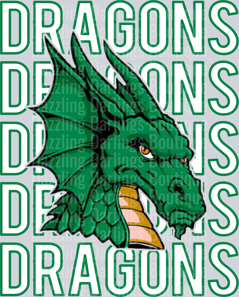 PICKENS DRAGONS DTF TRANSFER DRAGONS STACKED