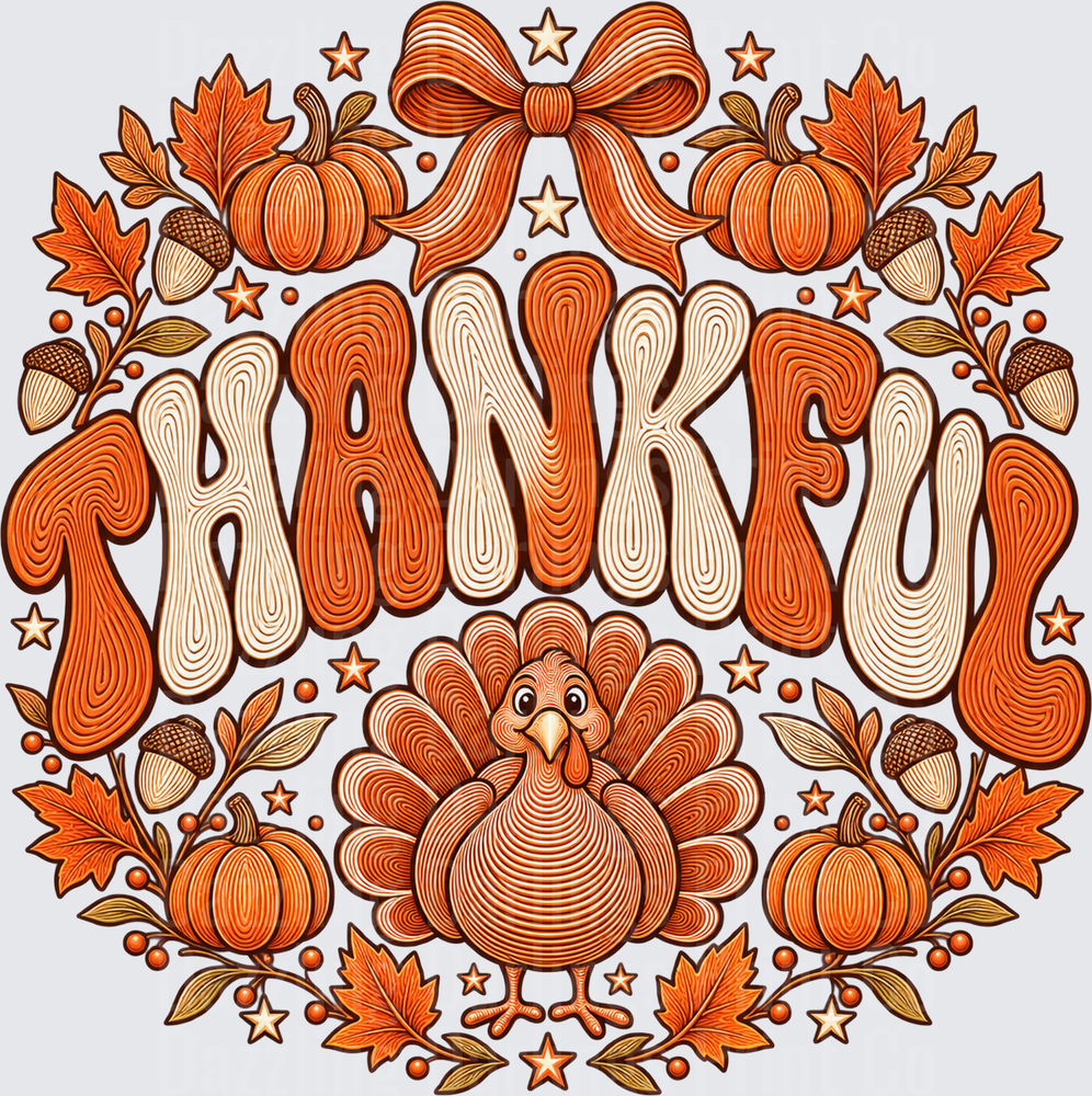 Thankful leaves and pumpkin