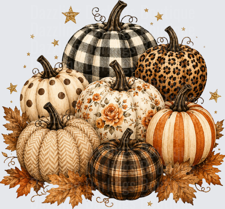 Leopard and Gingham Pumpkins