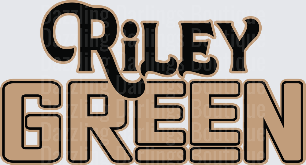 Riley Green Country Music Artist Name Typography Design