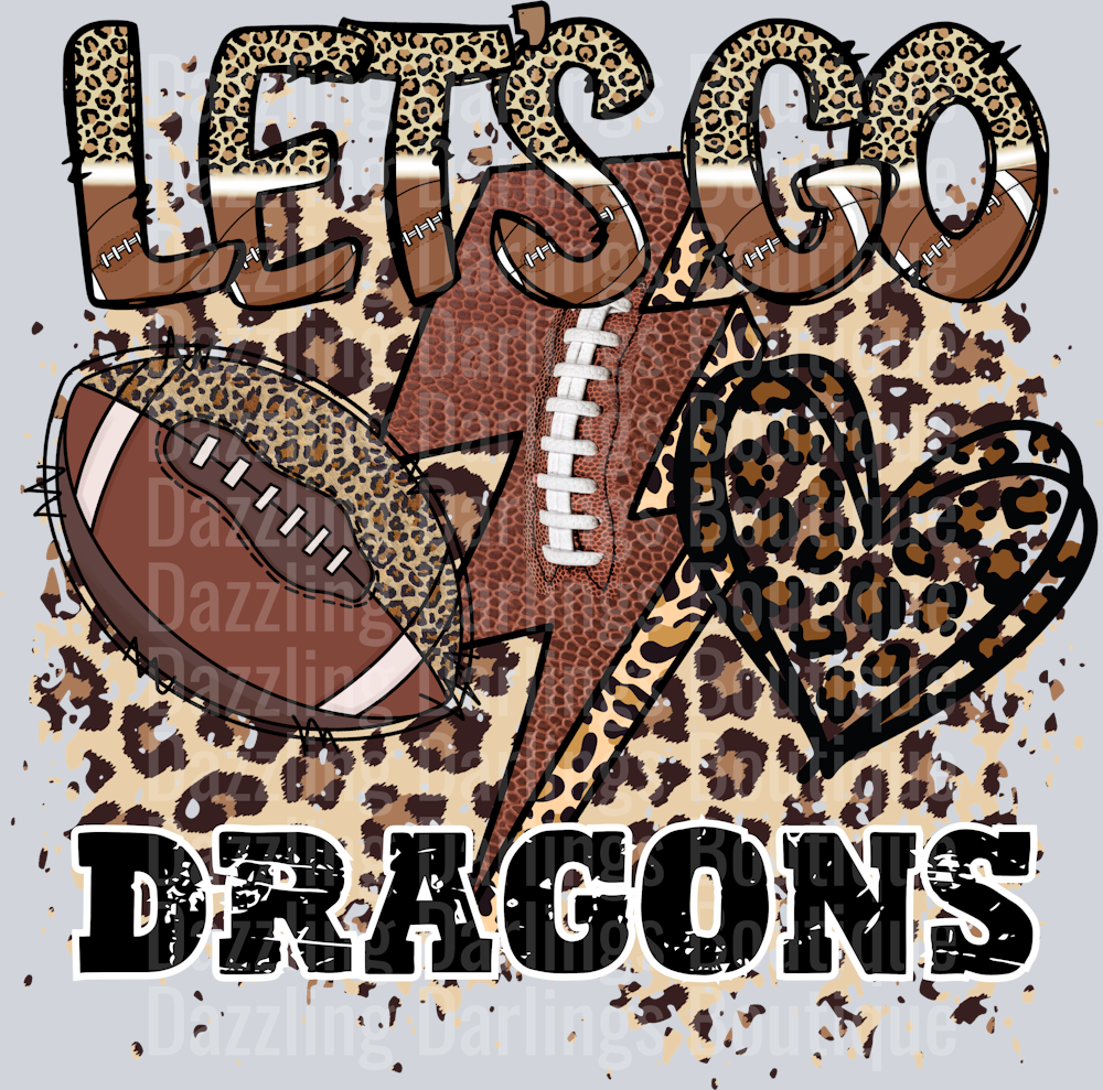 PICKENS DRAGONS DTF TRANSFER LET'S GO DRAGONS FOOTBALL