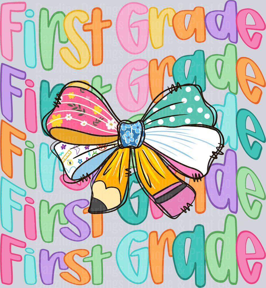 BACK TO SCHOOL TEACHER DTF TRANSFER FIRST GRADE