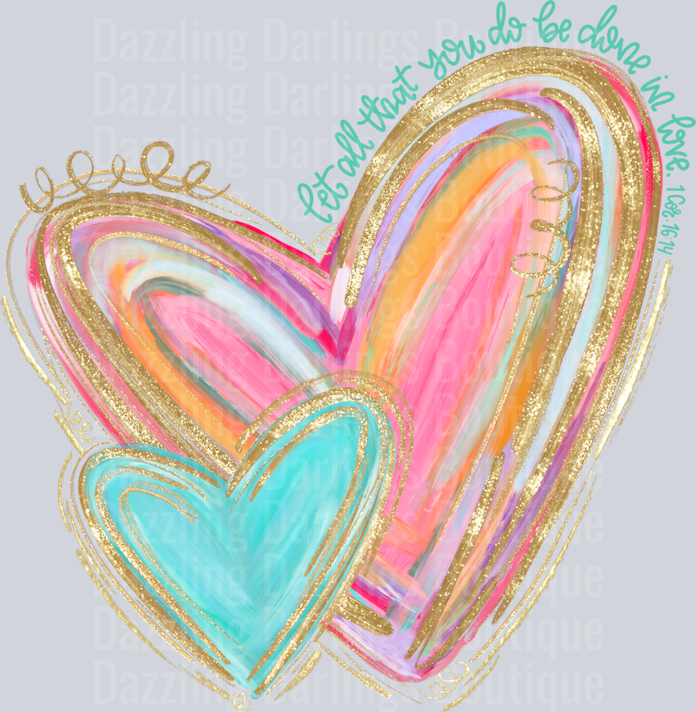 WATERCOLOR HEART VALENTINES DAY