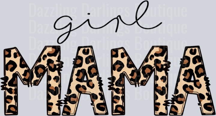 Girl Mama Leopard Letters