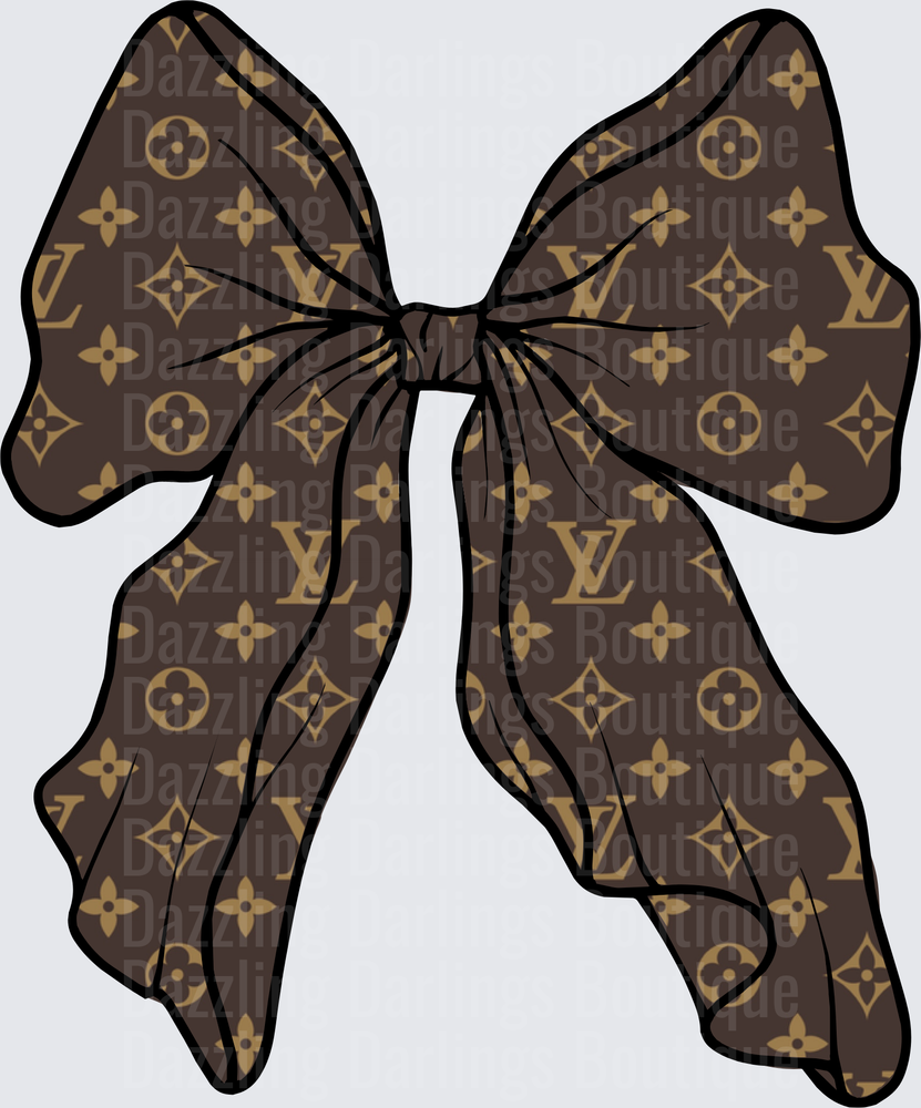 LV Monogram Pattern Bow