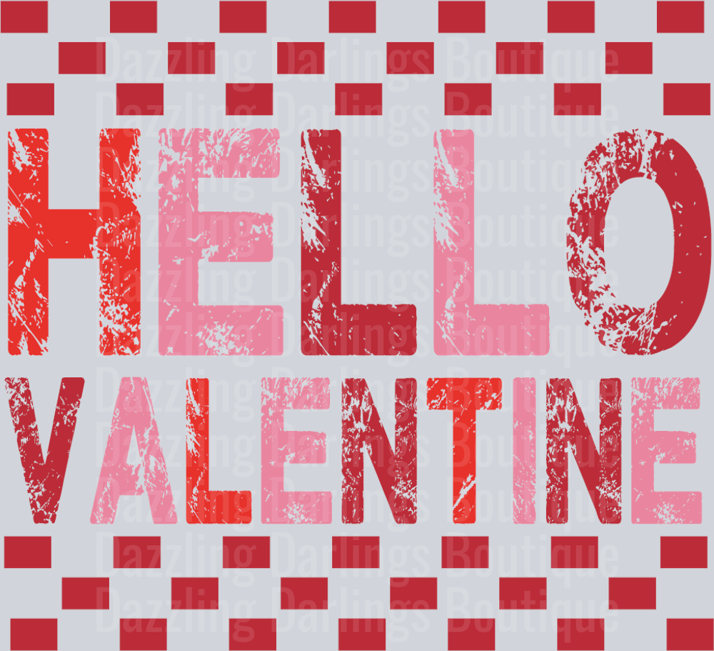 HELLO VALENTINE RETRO CHECK VALENTINES DAY