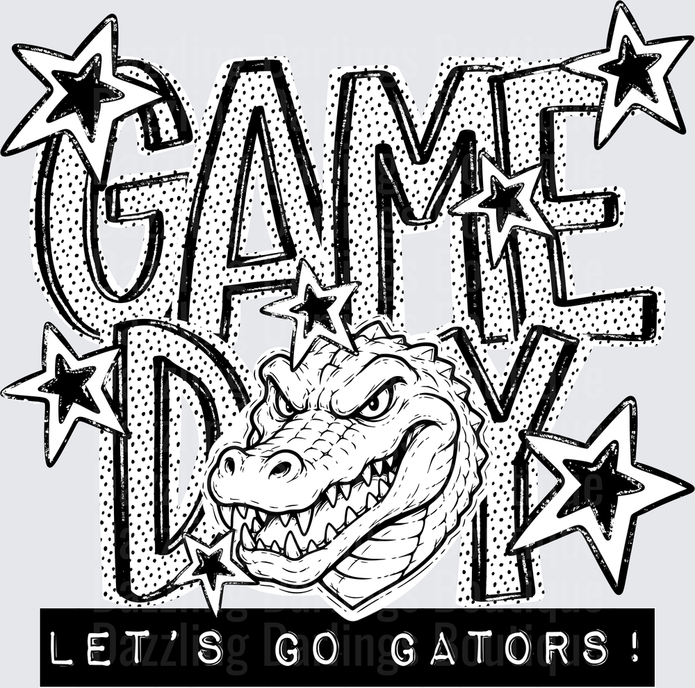 Game Day Let's Go Gators Fierce Gator Head Stars