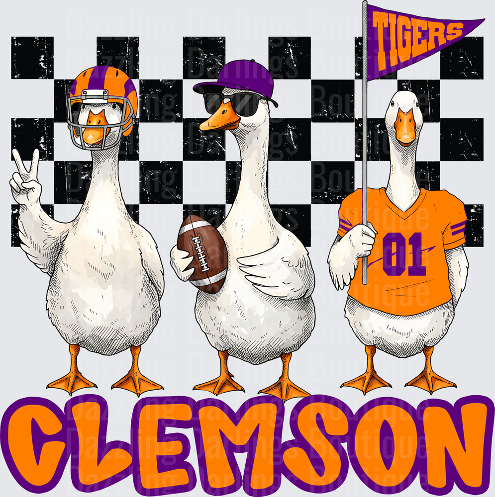 Clemson Tigers Three Geese Football Fan Squad