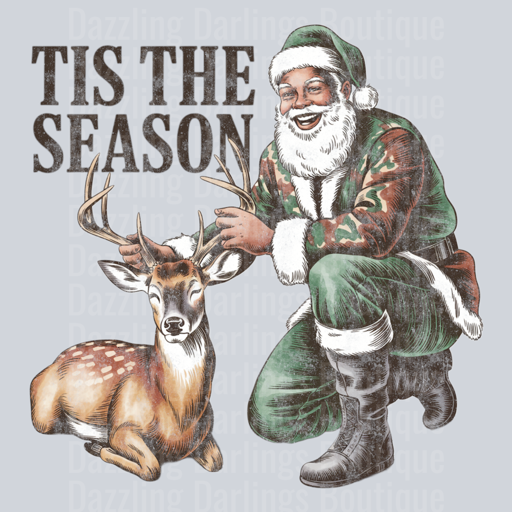Darker skin tone Santa deer hunting  - Copy