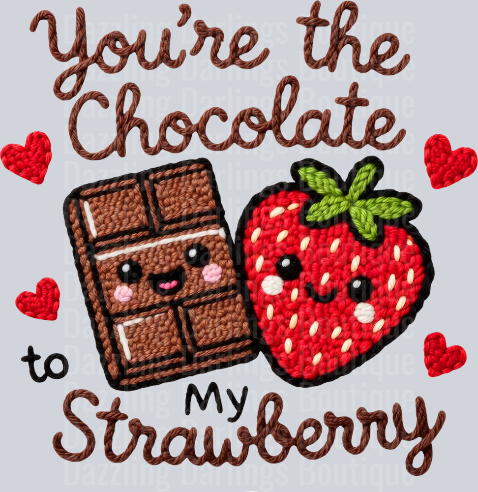 Latch Hook Funny Food Chocolate to my Strawberry