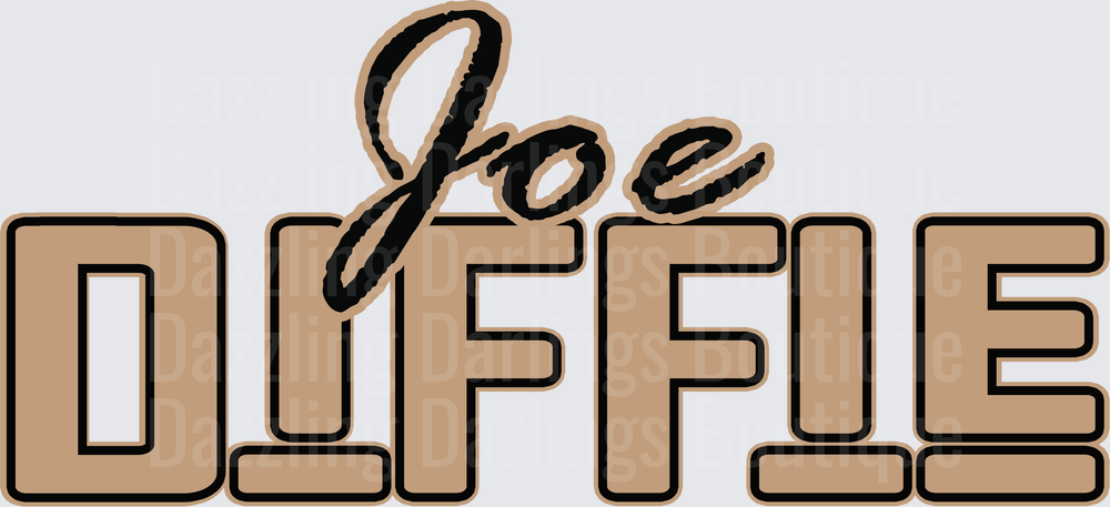 Joe Duffie Retro Beige Typography Design