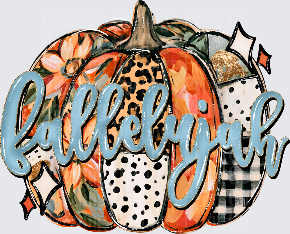 Fallelujah Patchwork Pumpkin Leopard Floral Plaid Fall