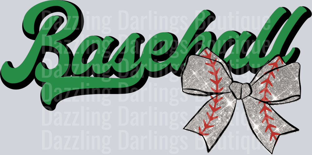 PICKENS DRAGONS TRANSFER BASEBALL COQUETTE BOW