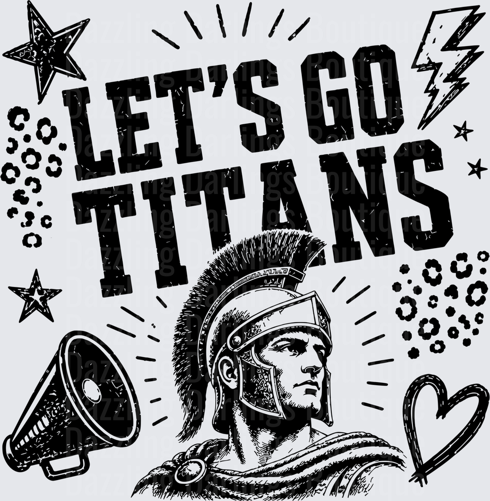 Let's Go Titans Spartan Warrior Helmet Spirit Design