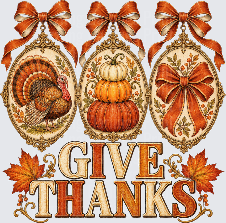 Give Thanks Stacked Pumpkins