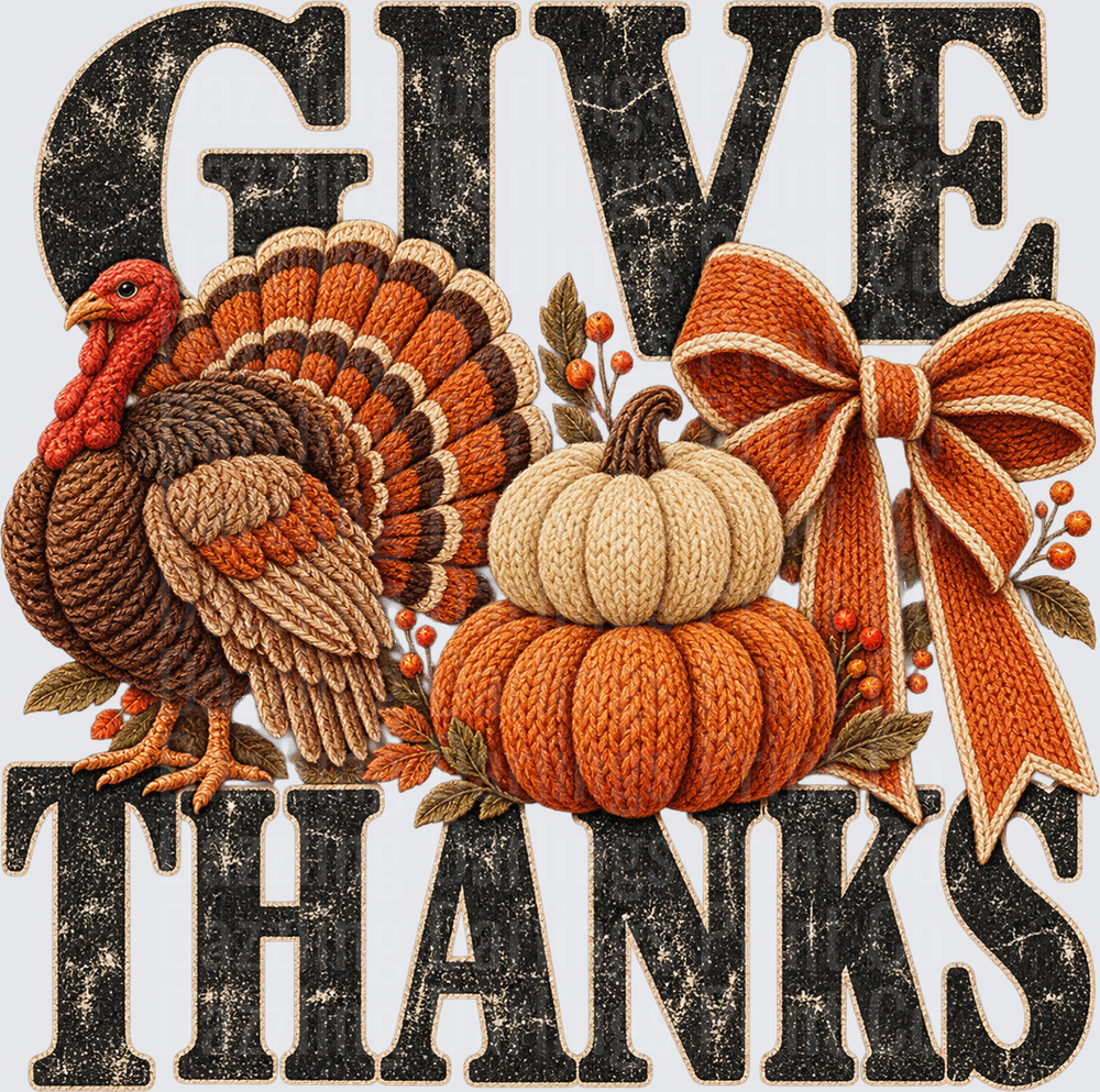 Distressed Give Thanks Turkey