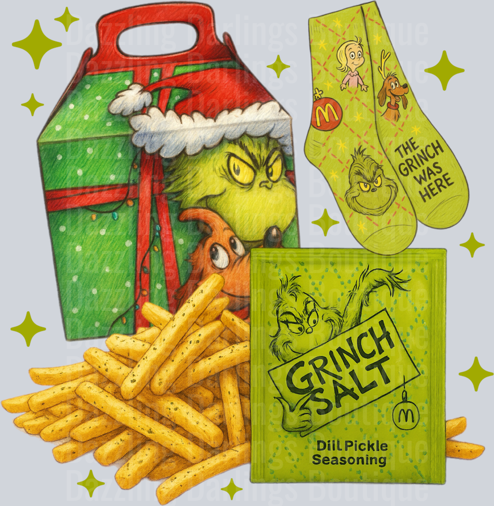 Grinch Fries Happy Meal Socks