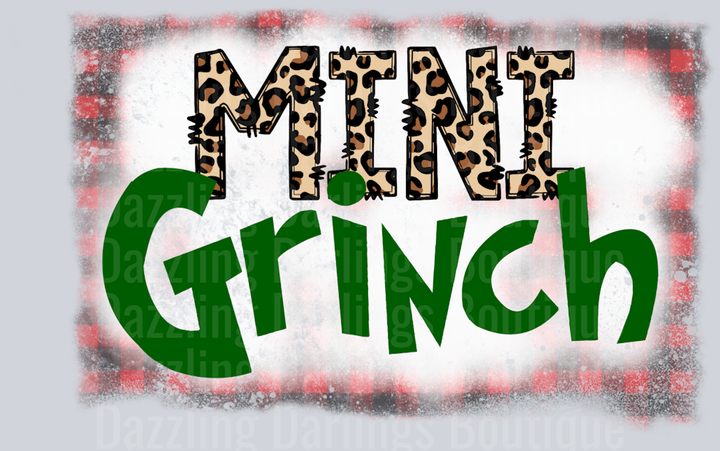 Mini Grinch Leopard Christmas