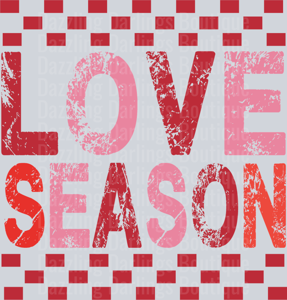 LOVE SEASON RETRO CHECK VALENTINES DAY