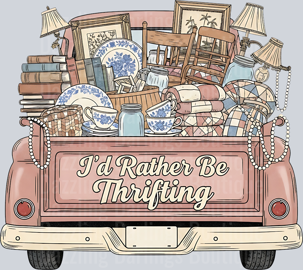 VINTAGE TRUCK I'D RATHER BE THRIFTING