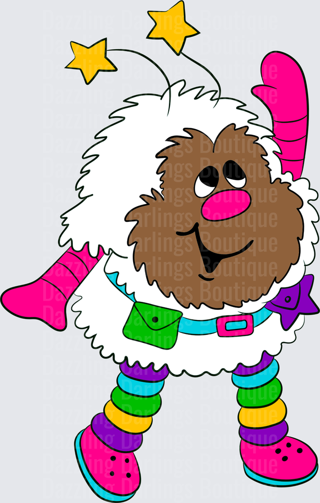 Colorful Winter Gnome with Stars and Fluffy Beard
