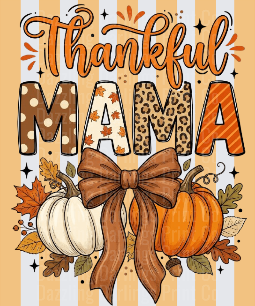 Striped Thankful Mama
