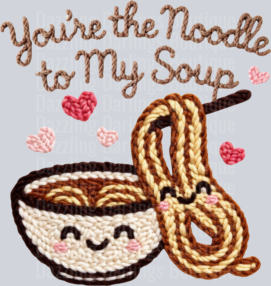 Latch Hook Funny Food Noodle to my Soup