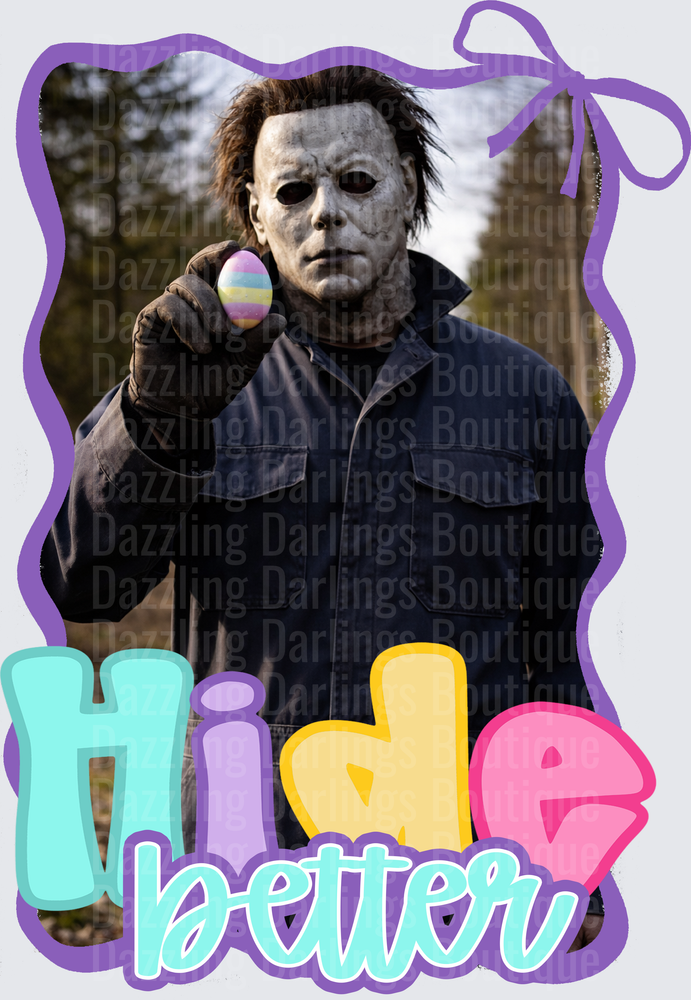 Michael Myers Easter Hide Better Horror Parody Design