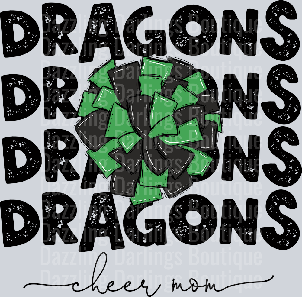 PICKENS DRAGONS DTF TRANSFER CHEER MOM