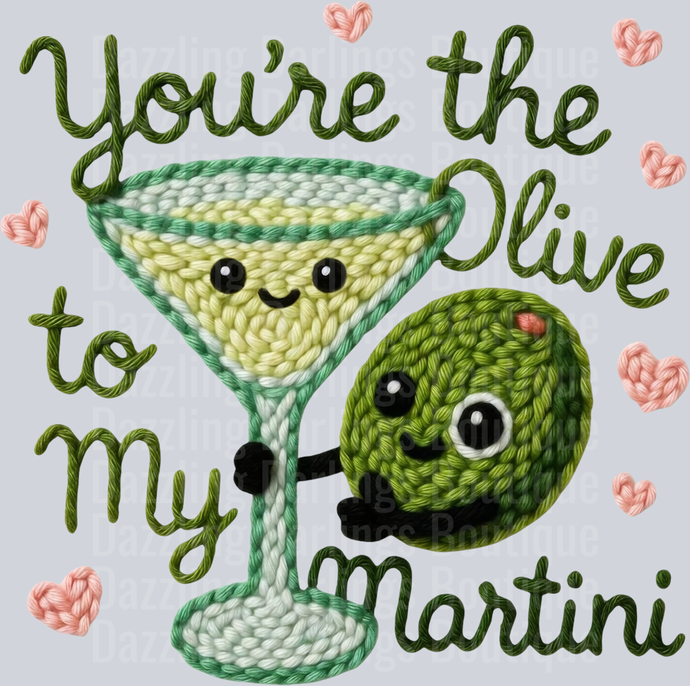 Latch Hook Funny Food Olive to my Martini