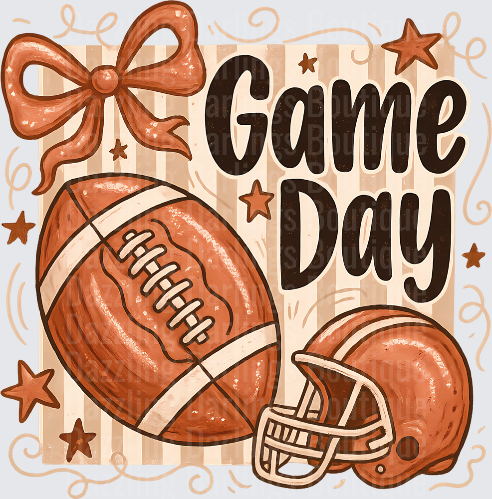 Striped Game Day Football