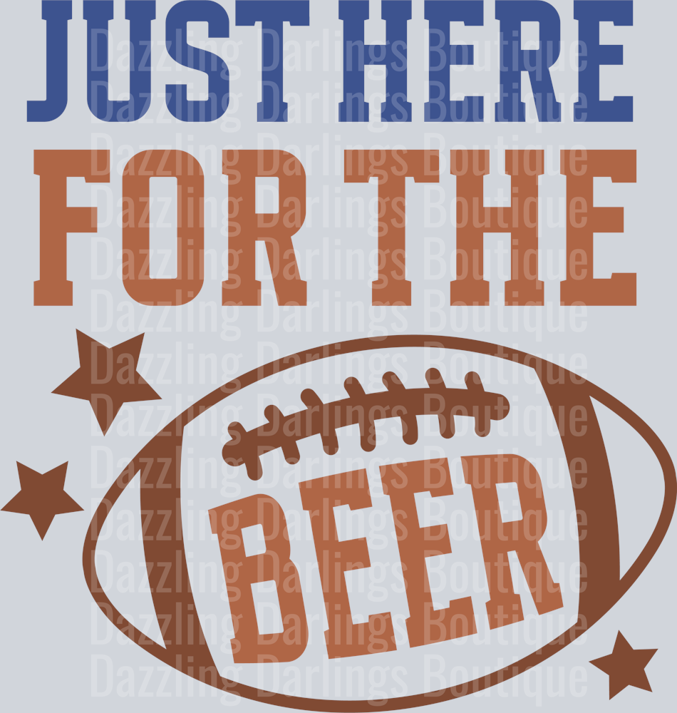 FOOTBALL JUST HERE FOR THE BEER BROWN
