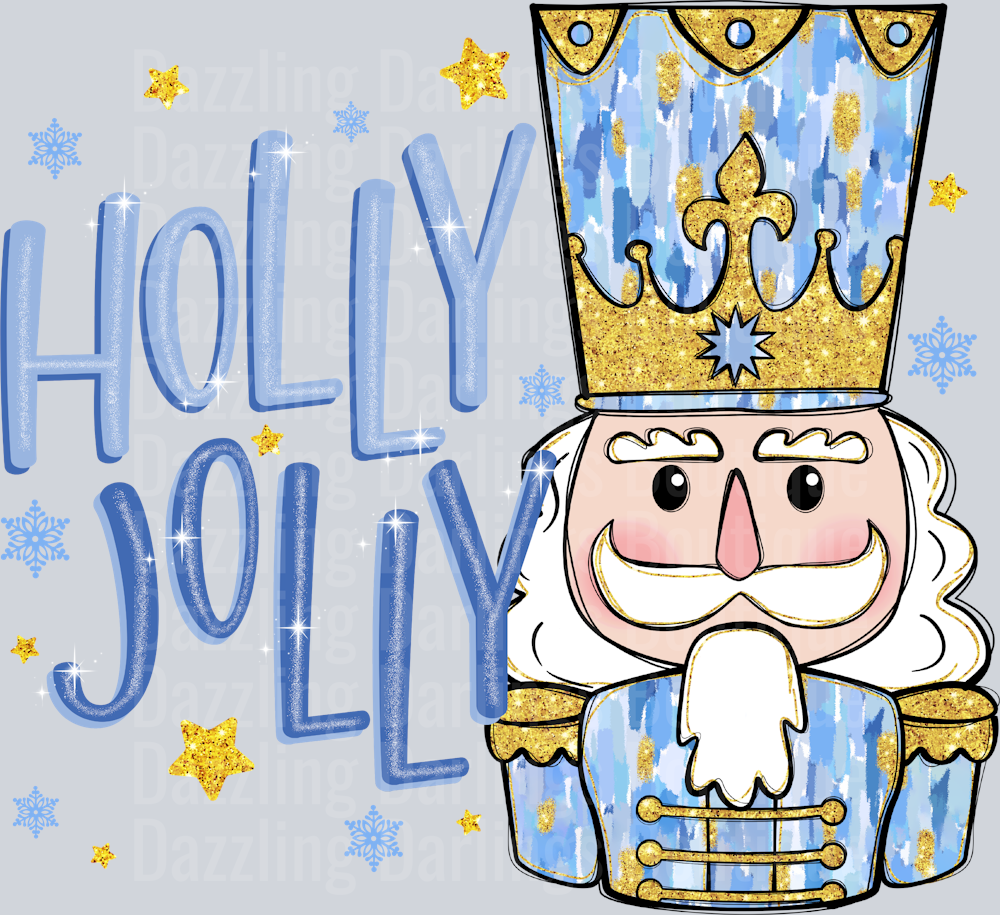 HOLLY JOLLY BLUE NUTCRACKER