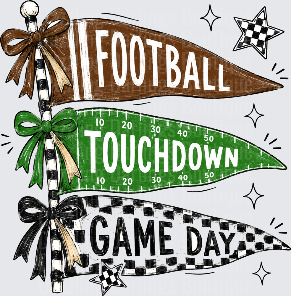 Football Touchdown Game Day Flag